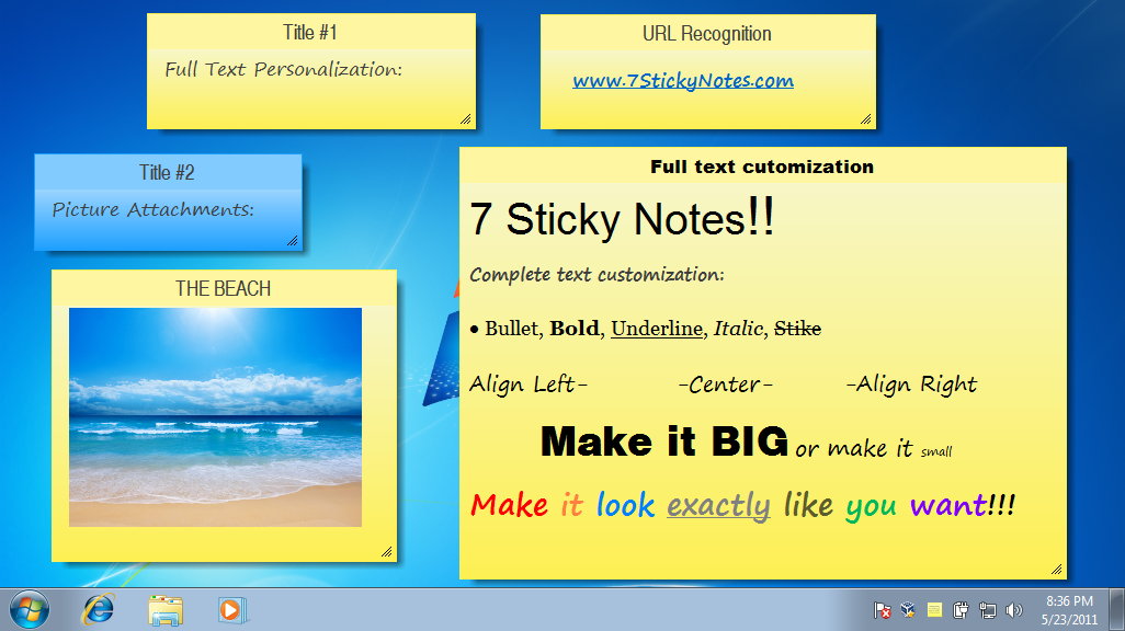 Télécharger 7 Sticky Notes 1.9 gratuitement pour Windows